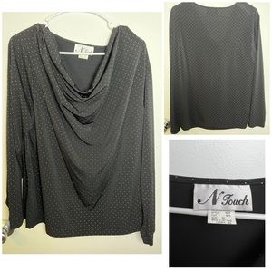 Polka dot long sleeve blouse